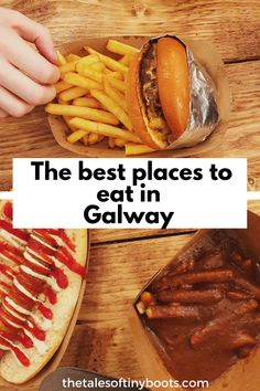 the best places to eat in galway, australia with text overlay that reads