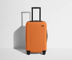 The Carry-On suitcase | Away: Built for modern travel Rectangular Hard Shell Travel Case, Hard Shell Luggage With Luggage Sleeve For Travel, Modern Hard Shell Luggage For Travel, Save Closet Space, Premium Luggage, Flight Essentials, Small Suitcase, Packing Organizers, Best Luggage