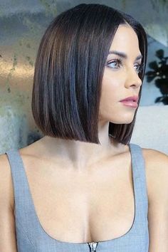 Short Square Haircut, Even Bob Haircut, Flattering Bob Hairstyles, Square Haircut Short, Short Square Bob Haircut, Same Length Bob, Short Hair Smoothing, Short Bob Hairstyles Straight, Straight Cut Short Hair