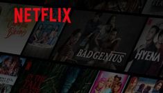 the netflix logo is shown in front of many movies