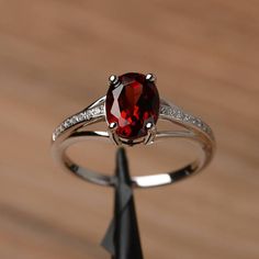 Genuine natural garnet ring oval cut sterling silver | Etsy Elegant Oval Garnet Birthstone Ring, Oval Silver Ruby Promise Ring, Silver Oval Ring With Lab-created Ruby, Silver Oval Lab-created Ruby Ring, Silver Oval Garnet Birthstone Ring, Oval Silver Garnet Birthstone Ring, Oval Garnet Birthstone Ring In Silver, Oval Garnet Birthstone Ring For Anniversary, Oval Garnet Ring In Silver