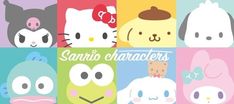 the sanrio characters are all different colors