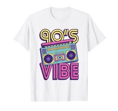 PRICES MAY VARY. 90's Vibe. Cool retro 90s design for you if you are made in the 90s or if you love 90s music. Grab this vintage 90s design and join your next 90s theme costume party! Lightweight, Classic fit, Double-needle sleeve and bottom hem 1990s Music, 90s Design, 90s Theme, 90s Music, Costume Themes, 90s Vibes, Retro 90s, Music Lover, Retro Tshirt