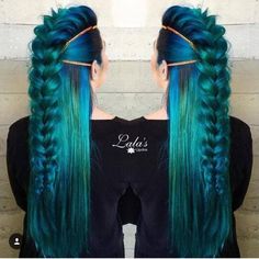 This schoolgirl favorite is all grown up. See the 12 new braided hairstyles we can't get enough of and learn exactly how to do them Nails Mermaid, Mermaid Effect, New Braided Hairstyles, Green Hair Dye, Mermaid Nail, Colors Nails, Mermaid Nails, Ideas Nails, Bohol