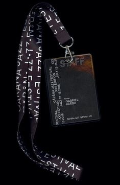 a lanyard with a tag attached to it