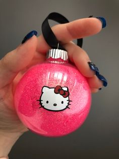 Hello Kitty ornament Hello Kitty Christmas Ornaments Diy, Hello Kitty Ornaments, Barbie Tree, Hello Kitty Christmas Tree, Hello Kitty Decorations, So Kawaii, Maker Ideas, Ornament Craft, Kitty Christmas