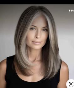 Haircuts Past Shoulder Length, Long Shoulder Length Hair Straight, Straight Hair Layers Medium Mid Length, Medium Length Haircut Over 50 Women, Over 50 Hair Styles For Women, Long Hair Wigs For Women, Angled Long Haircut, Long Hairstyles For Fine Hair Over 40, Medium Length Grey Hair Styles Over 50