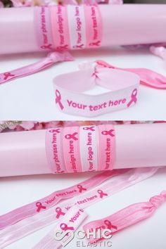 These pink hair ties can be customized with any text, design or logo. They are made of soft elastic textile , are stretchy can fit any wrist size. These hair ties are great to hand out to customers or to use in events . Text Design, Pink Hair, Hair Ties, Small Business, Ribbon, Elastic, Boutique, ? Logo