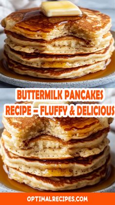 buttermilk pancakes recipe - fluffy and delicious