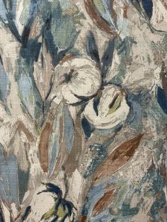 floral Agean Blue Aesthetic, Cowtan And Tout Fabric, Blue And Tan Color Palette, Rustic Paint Colors, Fabric Moodboard, Floral Drapery Fabric, Refurbishing Furniture, Rustic Paint, Discount Fabric Online