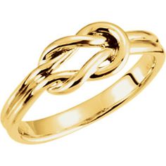 14k Yellow Gold High Polish Love Knot Ring. Items Also Available in White and Rose Gold upon request. Love Knot Ring, Infinity Love, Gold Rings Jewelry, Three Stone Diamond, Metal Fashion, Silver Crown, Sparkling Rings, Average Weight, Knot Ring