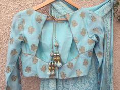 Threadwork Lehenga, Powder Blue Lehenga, Pita Work, Silk Organza Fabric, Peach Lehenga, Blue Silk Saree, Georgette Dupatta, Blue Lehenga, Elegant Blouse Designs