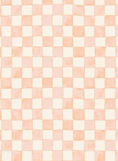 an orange and white checkered wallpaper pattern