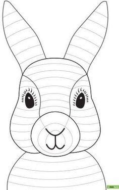 an easter bunny with stripes on it's face