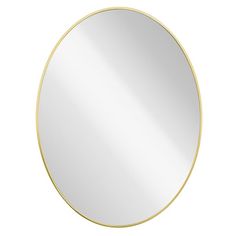 a round mirror on a white background