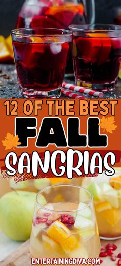 12 Of The Best Fall Sangrias | Sangria Recipes Fall Sparkling Wine Cocktails, Sangria Cocktail Recipes, The Best Sangria Recipe, Best Sangria Recipe Red Wines, Call Sangria, Rose Sangria Recipes Easy, Holiday Sangria Thanksgiving, Fall Sangria Recipes Easy, Sangria With Bourbon