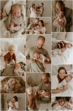 a collage of photos with people holding babies