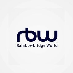 the logo for rainbowbridge world, which is located in front of a white background