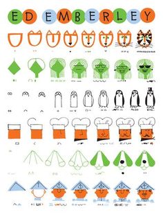 an illustrated poster with different types of umbrellas