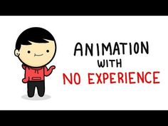 an animation with no experience is shown in red and black text on a white background