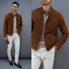 Suede Jacket Outfit Men, Jose Zuniga, Fashion Outfits Fall, Mens Fashion Outfits, Teaching Mens Fashion, Suede Jacket Men, Outfits Men Streetwear, Style Masculin