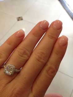 Kara Keough's wedding nails. This would be perfect! I want something simple! #weddingnails Clear Acrylic Powder Nails, Pageant Nails, Petite Nails, Manicure Images, Long Stiletto, Dip Nails, Gelish Nails, Fall Acrylic Nails