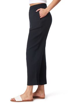 Shaped from gauzy cotton, these ankle-length pants are comfy and flattering with an easy elastic waist and straight-leg cut. 26 1/2" inseam; 16" leg opening; 12 3/4" front rise; 16 1/2" back rise Elastic waist 100% cotton Machine wash, line dry Imported Cotton Pull-on Capris With Cropped Leg, Cotton Capris With Pull-on Style And Cropped Leg, Workwear Bottoms With Pull-on Style And Cropped Leg, Chic Tapered Leg Pull-on Dress Pants, Business Casual Bottoms With Pull-on Style And Cropped Leg, Chic Tapered Leg Dress Pants With Pull-on Style, Pull-on Cropped Pants For Work, Cropped Leg Pull-on Pants For Work, Cropped Leg Pull-on Work Pants