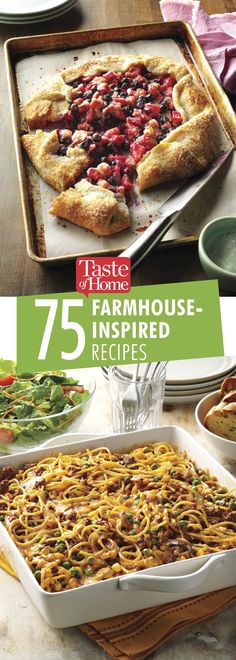 an advertisement for a farm house - based restaurant called the 755 pies recipe