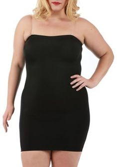 With the figure-flattering effect of our Shapewear Tube Dress, feel put together in any dress, whether for work, play or a special occasion. A specially designed fabric offers cool, comfortable single layer compression that slims entire midriff and lower body instantly. Whether you want to wear a form-fitting dress or something more flowy, wearing our body shaper for dresses helps to slim an unwanted tummy, while accentuating your natural, beautiful curves. The strapless style makes it easy to d Clear Bra Straps, Clear Strap Bra, Cold Fashion, Strapless Tube Dress, Clear Bra, Shapewear Dress, Strapless Bandeau, Stylish Maternity, Form Fitting Dress