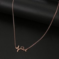 Stethoscope Heartbeat Gold Necklace Women Love Heart Stainless Steel Necklaces & Pendants Medical Nurse Doctor Lover GiftsModel Number:4000903700611 Doctor Jewelry, Best Necklace, Heartbeat Necklace, Engagement Necklaces, Medical Nurse, Nurse Doctor, Gold Jewelry Necklace, Initial Jewelry, Gold Necklace Women