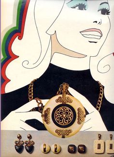 70's Jewelry, Egyptian Revival Jewelry, Vintage Advertising Art, Van Cleef And Arpels Jewelry, Jewelry Editorial