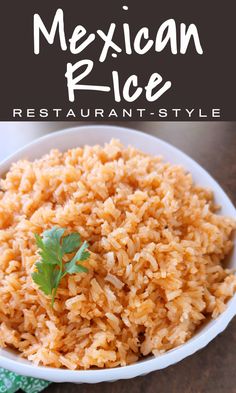 A simple recipe with just a few ingredients just like the rice at our favorite Mexican restaurant and a perfect side dish to serve at home with your favorite Mexican recipes! Creamy Mexican Rice, Mexican Restaurant Rice, Mexican Rice Recipe Restaurant Style, Mexican Rice Restaurant Style, Easy Mexican Rice Recipe, Restaurant Style Mexican Rice, Easy Mexican Rice, Authentic Mexican Rice, Mexican Rice Recipe