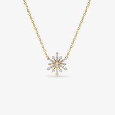 Elegant Snowflake Necklace For Anniversary, Elegant Snowflake Necklace For Formal Occasions, Elegant White Necklace For Christmas, Elegant Formal Necklace For Christmas, Elegant White Christmas Necklaces, Elegant White Gold Necklace For Christmas, Elegant Yellow Gold Christmas Necklaces, Elegant Yellow Gold Christmas Necklace, Christmas Yellow Gold Elegant Necklace