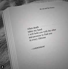 an open book with a quote on it