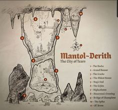 the map for manto - derrith, which is located in the city of tears