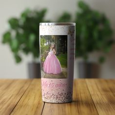 Personalized Quinceañera Tumbler - Custom Name, picture and short message - Sweet 15 Gift see pic no. 5 and 6 Celebrate your special day in style with this exquisite Quinceañera personalized tumbler! Customized just for you, this stylish tumbler is perfect for sipping on your favorite drink while dancing the night away at your Quinceañera festivities. Keep your drink cold or hot for hours in this durable and chic tumbler, personalized with your name or special message. A unique and practical kee Short Messages, Tumbler Personalized, Sweet 15, Short Message, 15 Gifts, Personalized Tumbler, Custom Tumbler, Travel Cup, Cup Gifts