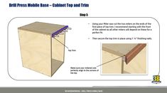 the instructions for how to build a diy dresser