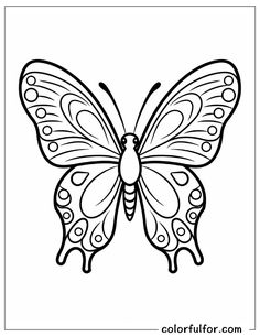 a butterfly coloring page for kids