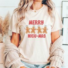 A NICU nurse Christmas shirt makes an excellent NICU nurse gift for appreciation week or as a Christmas gift. This thoughtful NICU nurse t-shirt is perfect for celebrating a birthday or as a heartfelt present for a dedicated nurse. About the NICU nurse Christmas shirt .: Made with medium fabric 100% cotton .: Made using 100% US cotton that is ethically grown and harvested. .: Oversized and loose How to Purchase: Add the nicu nurse shirt to cart Then, purchase the nicu nurse shirt Then look for y Nurse Birthday, Nurse Tshirt, Nurse Christmas, Nicu Nurse, Summer Activities For Kids, Nurse Shirt, Nursing Tshirts, Nursing Shirts, Nurse Gifts