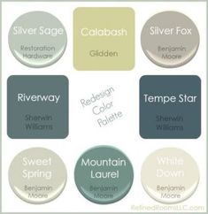 the names of different paint colors