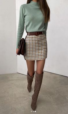 Knit Stockings Outfit, September Outfits Going Out, Business Attire Women, Chique Outfits, 가을 패션