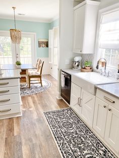 the kitchen is clean and ready to be used for cooking or dining room furniture,