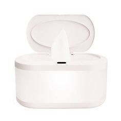 an open white container with a knife sticking out of it's lid on a white background