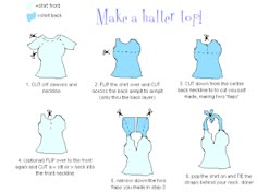 how to make a half - sleeved top with instructions for the front and back