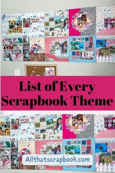 scrapbook themes Scrapbook Page Layouts Ideas Family, Scrapbooking Themes Ideas, Scrapbook Journal Themes, Themes For Scrapbooks, Scrapbook Theme Ideas Backgrounds, Scrapbook Theme Ideas List, Family Vacation Scrapbook Ideas, Scrapbook Page Themes, Unique Scrapbook Layouts