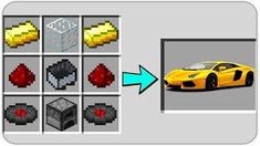 an image of a yellow car and some other items in minecraft with the same color