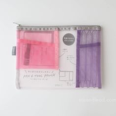 This transparent mesh pouch is aesthetically pleasing and highly practical. It is ideal for organizing school supplies, cosmetics, travelling items, snacks, and other everyday items. The main compartment fits notebooks up to 5"x7" or standard B6 size. There's a deep pocket for pens, and a small pocket near the top of the bag for easy access to smaller tools and accessories. Length: 9 in. / 23 cmHeight: 6.7 in. / 17 cmDepth: 0.4 in. / 1 cmColor: Pink Pink Portable Organizer For Personal Use, Pink Organizers For Everyday Use And Back To School, Pink Zipper Pouch Stationery For Organization, Pink Zipper Pouch Organizer For Storage, Multifunctional Rectangular Zipper Pouch Stationery, Pink Organizer With Zipper Pouch For Storage, Rectangular Zipper Pouch For Stationery Organization, Daily Use Zipper Pouch Stationery Case, Pink Zipper Pouch Organizer For Daily Use