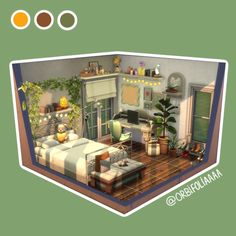 ❀ Earthy Dream Bedroom ❀ | #thesims 📍 EA ID: DopaminPlus ✅ No CC ❌ Not playtested (aesthetic only) 🔒 Packs used: 💜Cottage living, City living 🧡Washday, Werewolfes, Dream Home Decorator 💛Blooming Rooms, Pastel Pop ___ 🔎 #thesims4 #thesims #sims #ts4 #simstergram #sccregram #simscommunitybuilds #communitybuild #easims #ea #simsbuilds #nocc #noccsims #simswedding #sims4 #simscontent Sims 4 Bedroom Cc Pack, Sims 4 Boho Bedroom No Cc, Sims 4 House Layout 4 Bedroom, Sims Parents Bedroom, Sims 4 Dream Home Decorator Ideas, Sims Room Design, Sims 4 Room Layout, No Cc Sims 4 Rooms, Sims Bedroom No Cc