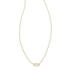 Kendra Scott Emma 14K Gold Over Brass Pendant Necklace - Mother of Pearl Mini Kendra Scott Necklace, Kendra Scott Necklace Mother Of Pearl, Pendant Necklace Kendra Scott, Kendra Scott Gold Pendant Necklace, Kendra Scott Merrick Chain, Brass Pendant Necklace, Petite Necklace, Kendra Scott Necklace, Seashell Pendants