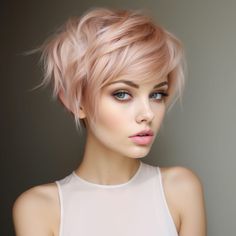 50 Cool Short hair with highlights Trending in 2024 Pixie Bangs Haircut, Bixie 90s Haircut 2024, Singer Pink Hairstyles, Short Pink Hair With Bangs, Super Short Bob Hairstyles, Short Hair With Highlights, Cool Short Hair, Feminine Pixie Cuts